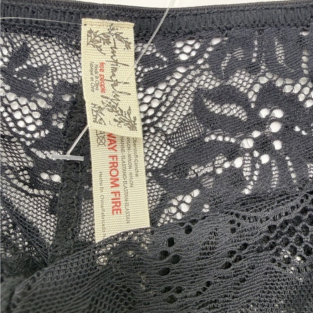 Intimately Free People Last Dance Lace Brief Sz L Black - Picture 6 of 6